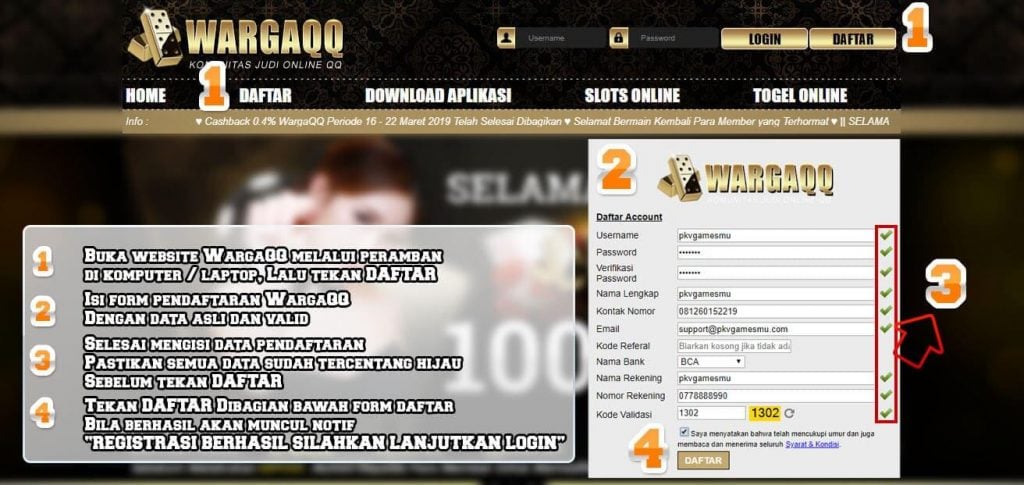 Cara daftar pkv games PC